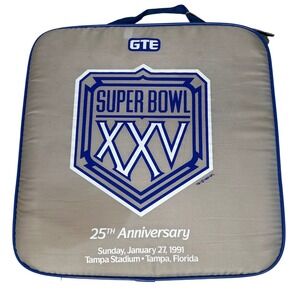 GTE Super Bowl‎ XXV 25th Anniversary Stadium Seat Cushion 1991 Tampa NFL